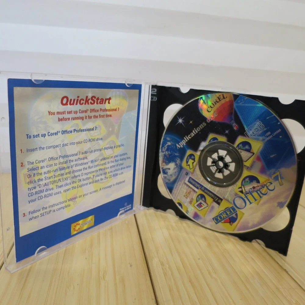1996 VINTAGE Corel Office 7 Professional for Windows 95 - 2 CD Set - Picture 2 of 5